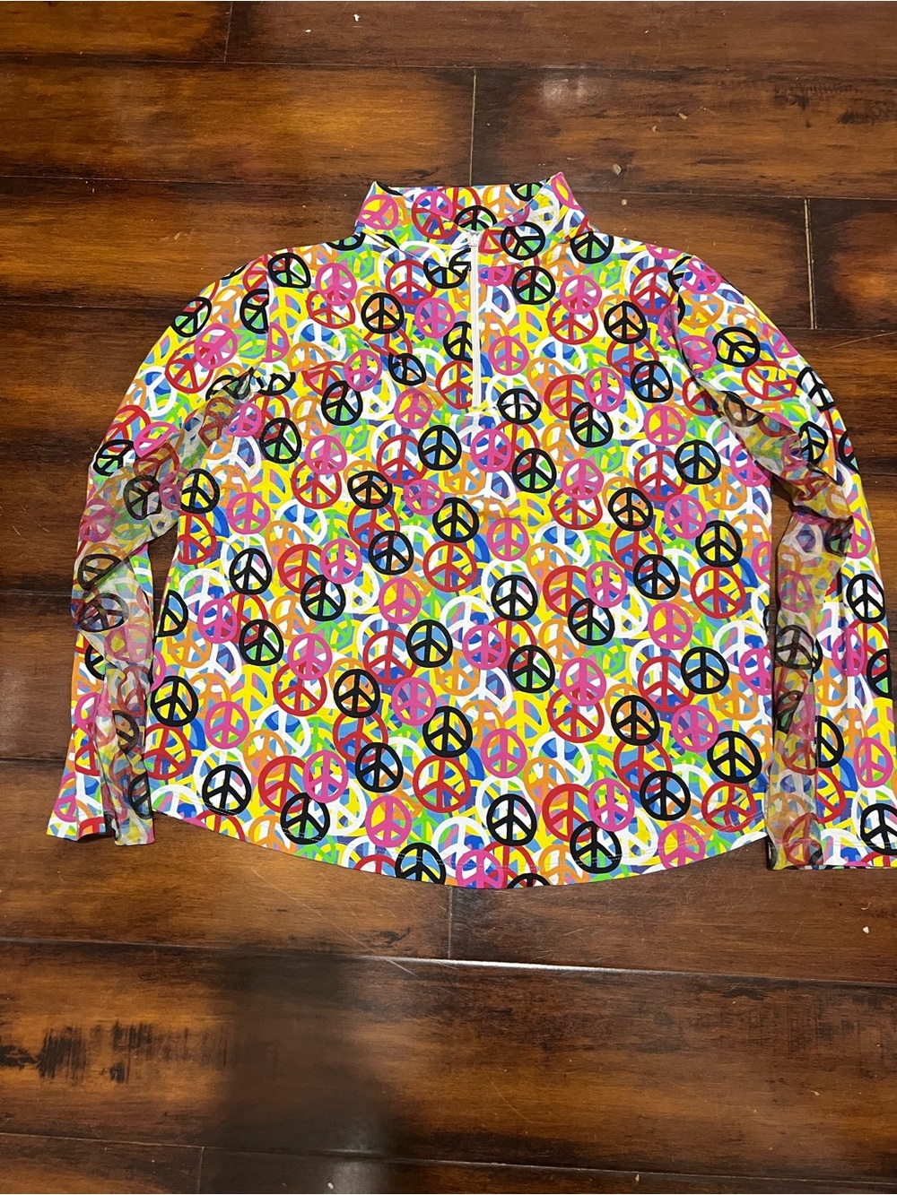 Colorful Peace Sign Pullover by IBKUL